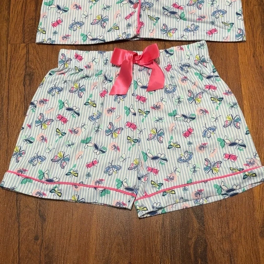 Charming Kids Pajama Set - White with Pink Accents